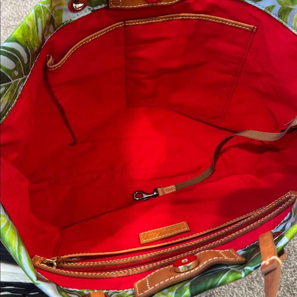 Dooney & Bourke Tropical Leaf Print Tote - Picture 3 of 3